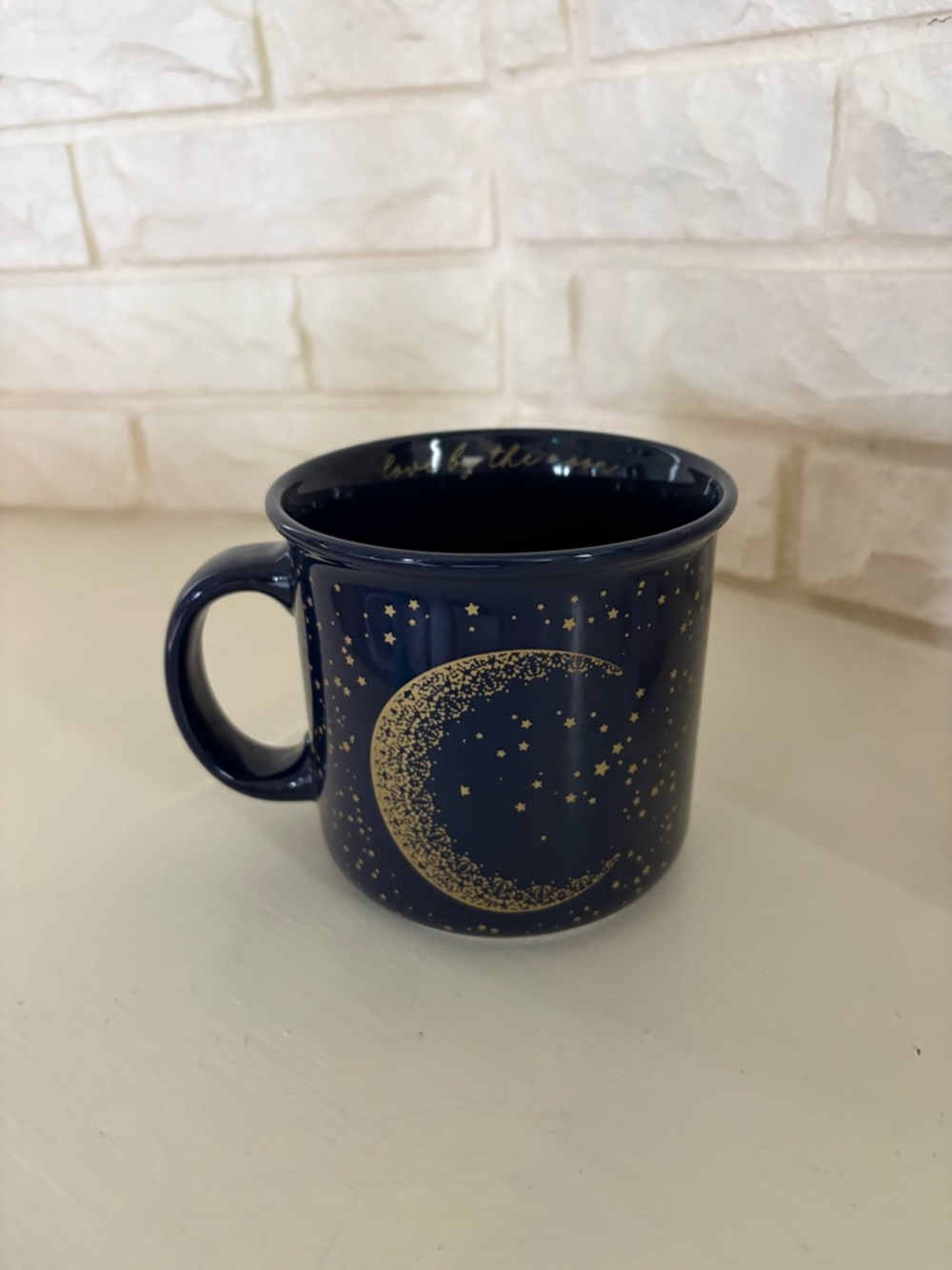 Navy Blue Moon & Stars Ceramic Mug